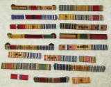 18pcs-Misc WW2 Period Ribbon Bars-Army/USN/USMC