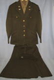 WW2 Women's Army Air Corp Officer's Uniform-Jacket/Shirt/Tie/Skirt/Cap-Named