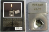 Rare Vietnam War Bullet/Shrapnel Damaged Zippo Lighter  