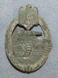 Panzer Assault Badge In Silver-Stamped Version By Assmann
