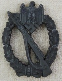 Infantry Assault Badge In Silver-Die Struck Fein zinc