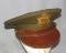 Quality Tailored WW2 Period U.S. Army/Air Corp Officer's OD Wool Visor Cap-Scarce Maker