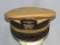 WW2 Period USN Ensign/Lt. Commander Khaki Top Visor Cap W/Bullion Insignia-Named