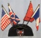 Rare WWII Occupation International/Vienna Police Patrol Flag/Metal Arm Badge Display