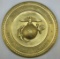Solid Brass USMC Dept. Of The Navy Round Wall Plaque