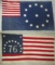 2pcs- Vintage U.S. Historical Flag Replicas By Valley Forge Flag Co.