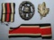 *JUST ADDED*4PCS-1st Pattern Legion Condor Cut Out Black Wound Badge-FreiKorps Cap Badge