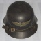 2nd Type 2 Piece Luftschutz Helmet With Chin Strap