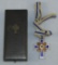 Cased Mother's Cross In Bronze-Full Ribbon-Franz Reischauer, Oberstein Maker