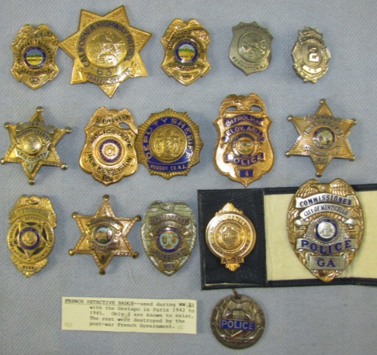 ***DO NOT BID ON THIS LOT! *** Vintage Police Related Badge Collection Photo Only