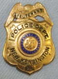 Scarce & Obsolete Vintage New Kensington, PA Police Dept. Lieutenant's Badge