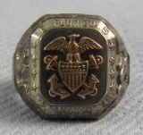 WW2 Period Sterling USN Men's Ring