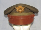 WWII Period U.S. Army/Air Corp Officer's OD Visor Cap-Named-Quality Maker Of 