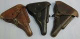 3pcs WW1/WW2 Period German Luger Holsters-All Have Been Modified/Stitch Separation