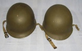 2pcs M1 Fixed Bale Helmet Shells With Chin Straps-McCord