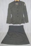 Rare WW2 Ladies 2pc Light Blue Uniform Jacket/Skirt- USO/Service Clubs In London