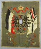 Unique WW1 German Navy Embroidered Silk Tapestry