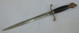 Rare Early 1800's U.S. Frontiersman Dagger-Double Sided Patriotic Motif Engraved Blade