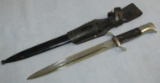 WW2 German Fire Police Short Model Dress Bayonet W/Scabbard-By PUMA