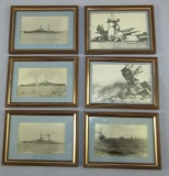 6pcs-U.S. Navy Pearl Harbor Battleship Photos-USS Arizona Etc.