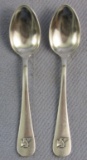 Pair Of Nazi Leader Fritz Saukel Monogram Demitasse Spoons-