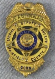 Scarce & Obsolete Vintage Fairfield County, Conn. Special Deputy Sheriff Badge-Named-