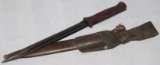 K98 Bayonet With Unit Stamped Leather Frog-Non Matching