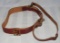 Rare Reddish-Brown Leather Belt With Cross Strap For Higher Ranks SA And/Or NSDAP-Gilt Fittings