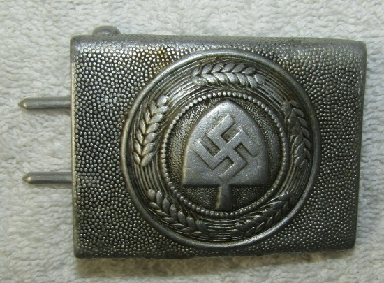 RAD Pebbled Aluminum Belt Buckle For Enlisted-Dated 1937-Hermann Aurich Maker