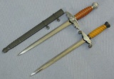 2pcs-Luftwaffe (W/Scabbard) & Wehrmacht (W/O Scabbard) Miniature Daggers-