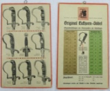 Rare WW2 Eickhorn Sword Advertising Sign-Double Sided 