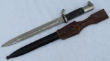 WW2 Double Side Engraved Blade Dress Bayonet W/Scabbard/Frog-FW HOLLER
