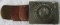 Early Combat Worn Steel Wehrmacht Belt Buckle W/Tropical Finish-Leather Tab