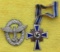 2pcs-1st Pattern Nazi Police Cap Insignia-Mother's Cross In Bronze