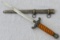 Wehrmacht Officer's Dagger With Scabbard-Officer's Monogrammed Initials On Reverse Cross Guard