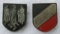 Pair Of Wehrmacht Pith Helmet Shields-Prongs On Both Are Intact