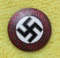 Early RZM Marked NSDAP Enamel Party Member Pin-Transitional RZM 27 Maker Marked