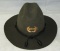 Ca.1970-80's High Quality Fur Campaign Style Hat With Sheriff's Badge