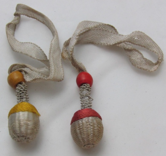 2pcs-WW1/WW2 Period Miniature Sword/Dagger Portepees