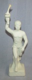 1936 Olympics Torch Bearer Souvenir Bisque Porcelain Statue