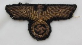 Gold Bullion Embroidered Higher Ranks Political? Cap Eagle-Removed From Cap-Partial RZM Label