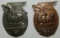 2pcs-NSDAP/NSKK/SA Rally Badges-1936 & 1939 dated-Both Are Maker Marked