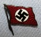 Enameled Nazi NSDAP Party Flag Pin
