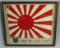 WWII Japanese Navy  Rising Sun Flag-Pilot Wings Etc.-Framed By U.S. Pacific Theater Vet