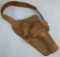 Rare WW2 .45 M1911-A1 Pistol Shoulder Holster With Period Hand Tooled Navigator Wing-Named