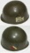 WW2 M1 Helmet Liner W/II Corps Decals-Westinghouse Liner W/Korean War CAPAC Reissue Stamp