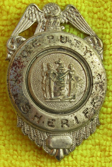 Ca. 1920-30's State Of New Jersey Deputy Sheriff Badge-German Made