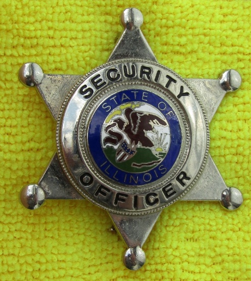 1960-70's State of Illinois Security Officer 6 Point Star Badge