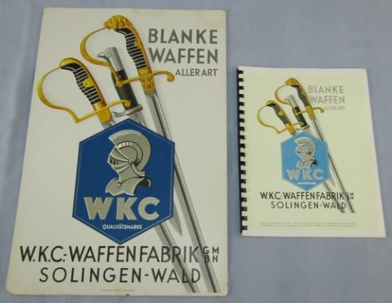 2pcs-Rare Period Original WKC Sword Advertising Board-WKC Product Catalog Reprint