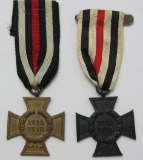 2pcs-Non Combatant Honor Crosses W/Ribbons-One Is The Widow's Cross